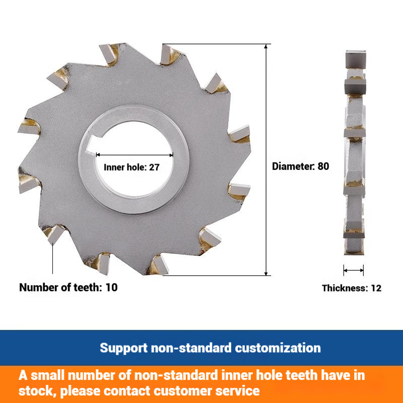 1060-Non-standard customized tungsten carbide three-face edge milling cutter blade cutter disc saw blade YG8 with teeth tungsten steel 63x8 180x10 Shandong Denso Pricision Tools Co.,Ltd.